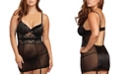 iCollection Women's Plus Size Moulded Cup Chemise Set